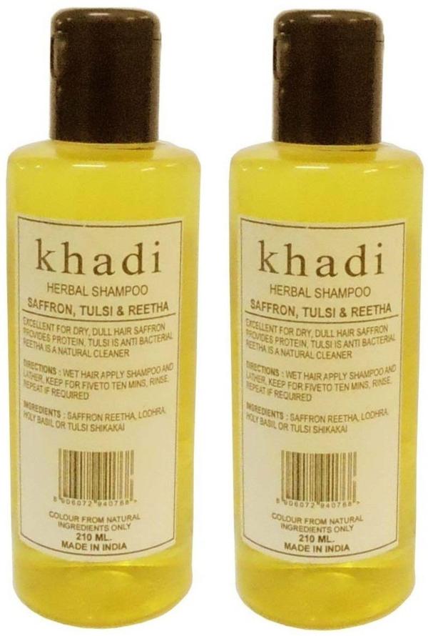 Khadi Herbal Saffron, Tulsi And Reetha Shampoo 420 ml Shampoo