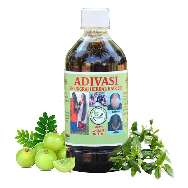 Adivasi Bhringraj Herbals Herbal Hair Oil Anti-Dandruff Ammonia Free - 500  ml - JioMart