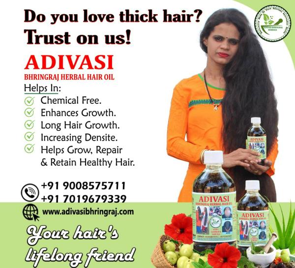 Adivasi Bhringraj Herbals Herbal Hair Oil Anti-Dandruff Ammonia Free - 500  ml - JioMart