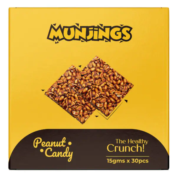 MUNJINGS Peanut Candy Jaggery Peanut Chikki Kadala Mittai Groundnut