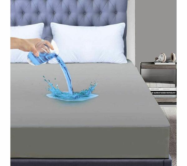 Bhumi Impex Smooth Fabric Water Proof Terry Cotton Mattress Protector 78"x"48 Diwan_Grey