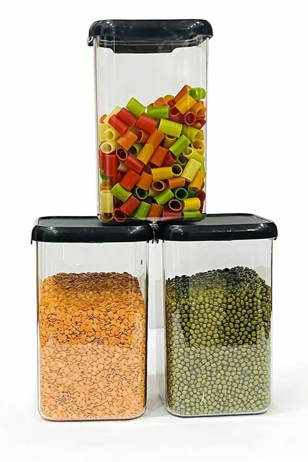 Qtrix Unbreakable Air Tight Plastic containers Set for Kitchen Storage