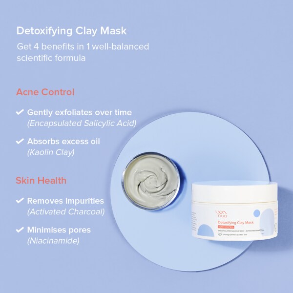 Nua Detoxifying Clay Mask 2 Salicylic Acid Clay Face Mask with