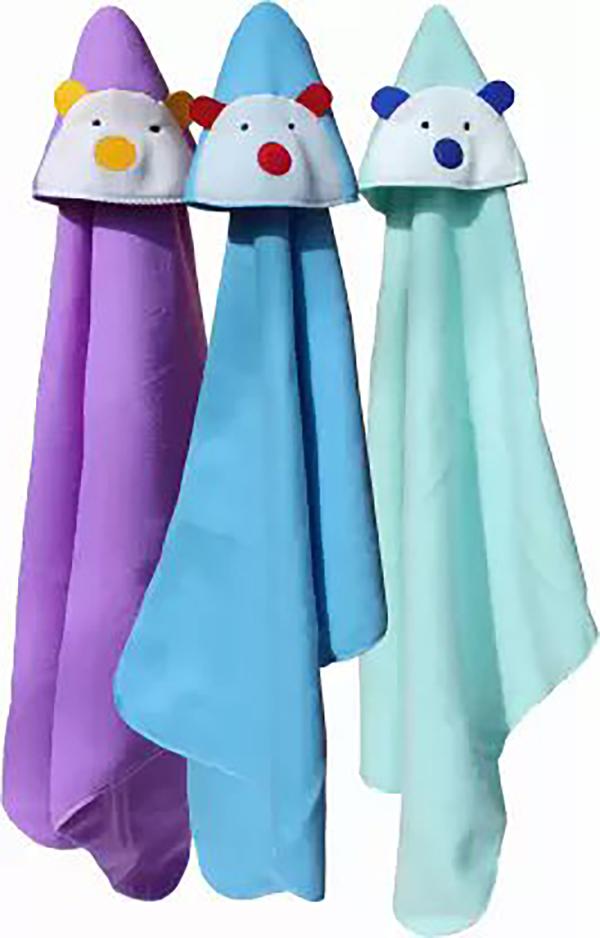My New Born Solid Single Hooded Baby Blanket for AC Room (Polyester, Purple, Green, Blue) JioMart