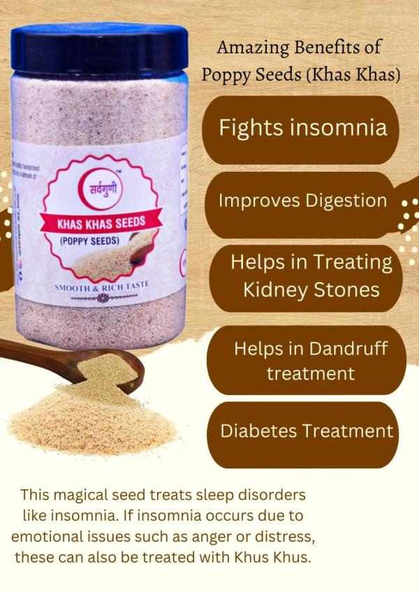 SARVGUNI Poppy Seeds, 250g (Pack of 1) Posta Khus Khus Indian