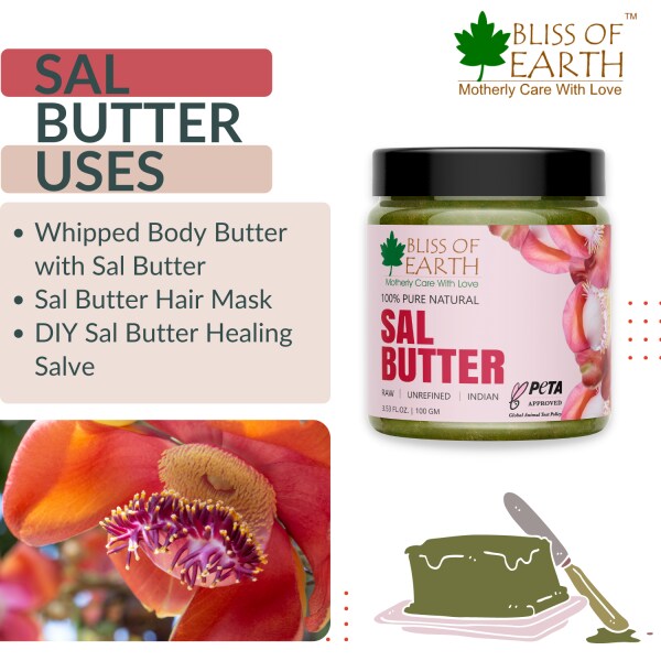 Bliss of Earth 100% Pure Natural Sal Butter Raw | Unrefined | Indian ...