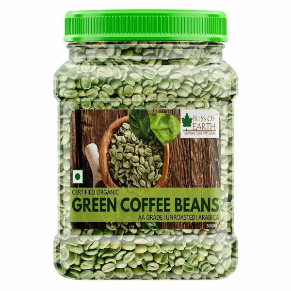 Bliss of Earth 500GM Organic Arabica Green Coffee Beans,AA Grade, JioMart