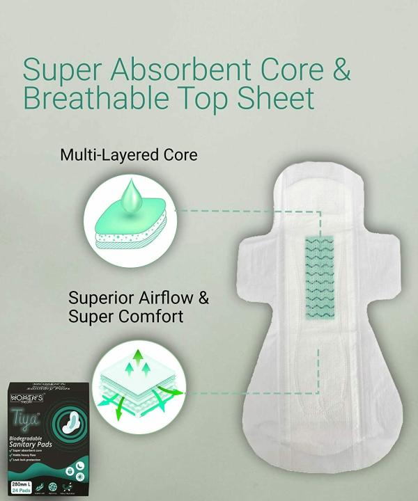 Women's Theory Biodegradable Sanitary pad 280mm regular size heavy