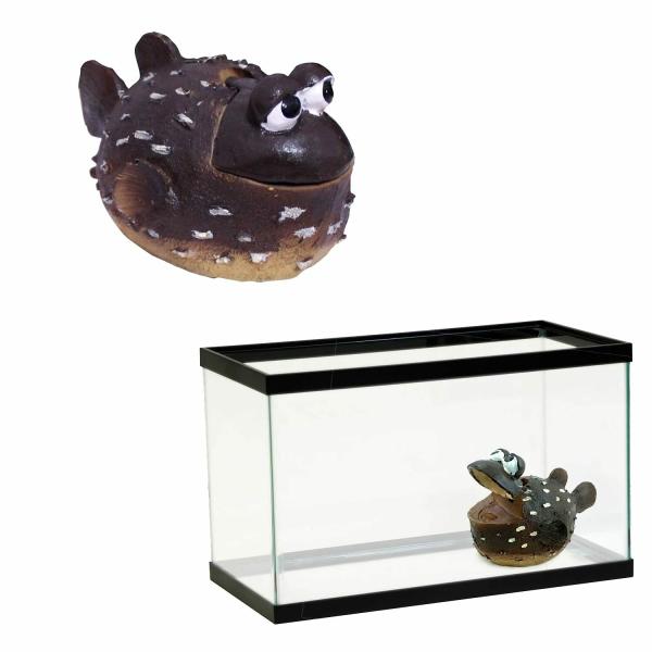 Jainsons Pet Products Puffer Fish Resin Aquarium Fish Tank Decoration Ornament Create Natural