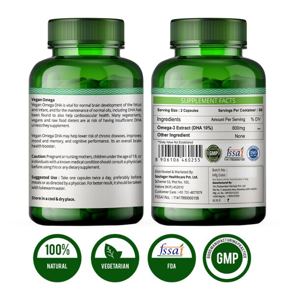 Simply Herbal Vegan Omega 3 Capsules 60 Capsules JioMart