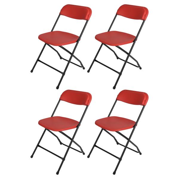 Supreme Furniture Amity Polypropylene Folding Without Arm Chair (Set of