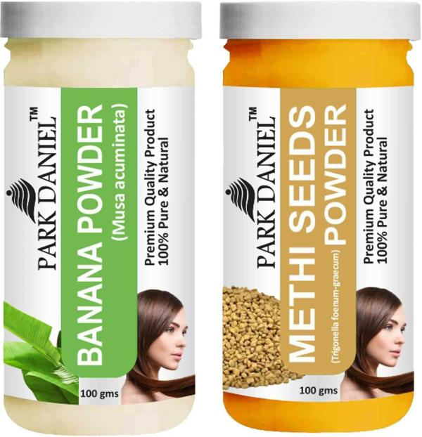 Park Daniel Pure And Natural Banana Powder And Methi Powder, 100 G Each