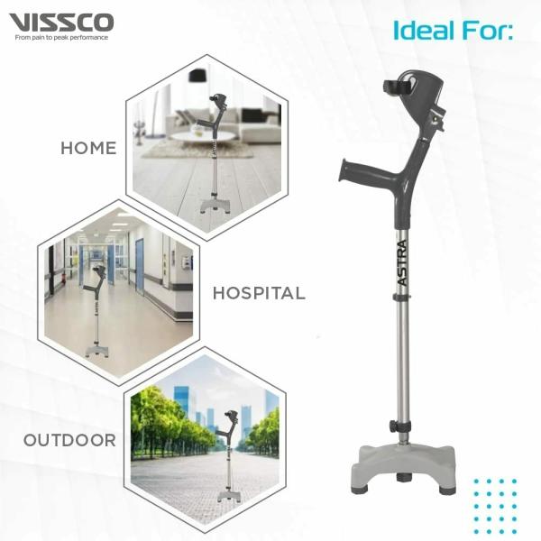 Vissco Astra Max Elbow Crutches Quadripod Base (Single) JioMart