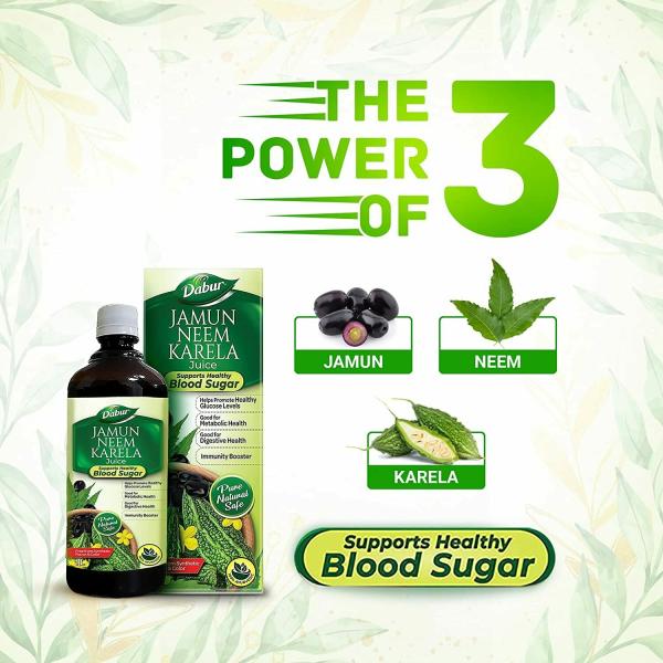 Dabur Jamun Neem Karela Juice 100 Ayurvedic Health Juice for Immunity