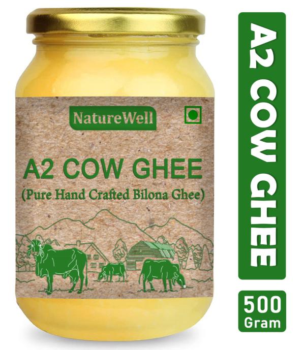 A2 Cow Ghee 1Liter Hand Made by Indian Bilona Method Rich Taste