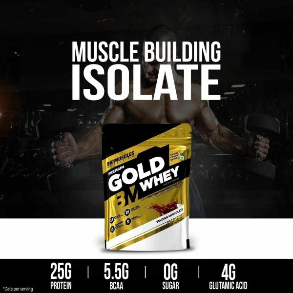 BIGMUSCLES NUTRITION Gold Whey Protein Powder Belgian Chocolate Muscule Buldding 500 g JioMart
