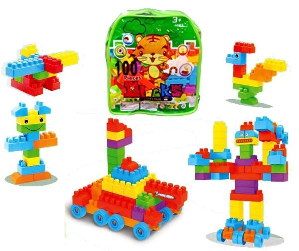 Building Blocks Set Builders Big Bag Kids Play Toy Construction Bricks Fun Gift 