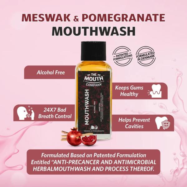 The Mouth Company Meswak & Pomegranate Mouthwash 100ML (Pack of 2