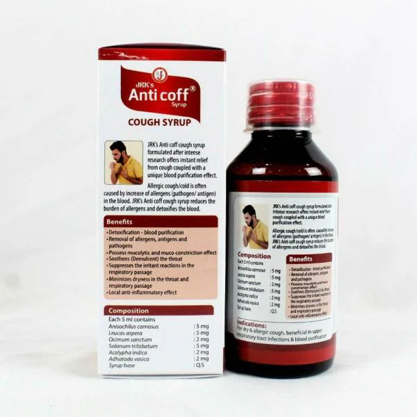 JRKs Anti Coff Syrup for Cough and Cold 100 ml (Pack of 2) JioMart