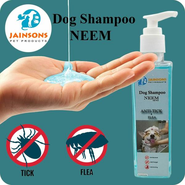 Jainsons Pet Products Dog Shampoo NEEM Anti Tick & Flea, Fast Acting