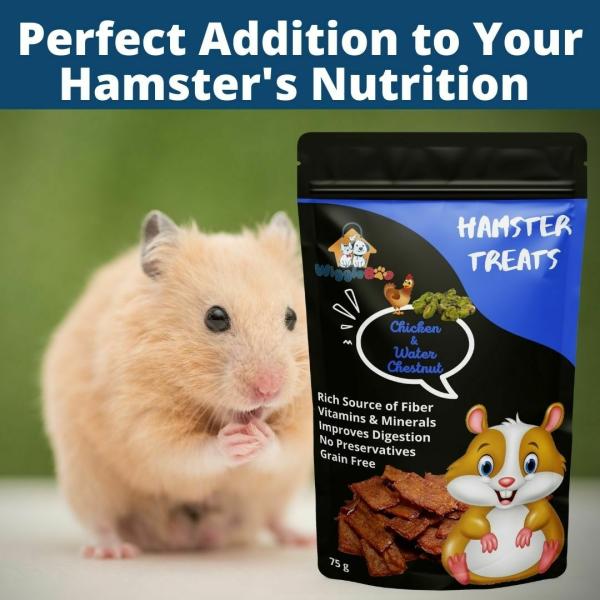 WiggleBoo Chicken & Water Chestnut Hamster Treat Protein Rich Fiber