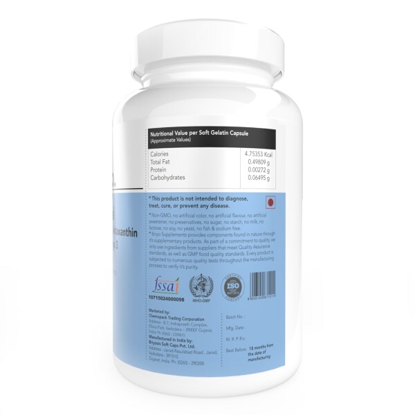 Briyosis Optivital Lutein, Zeaxanthin, Astaxanthin and Omega 3 for