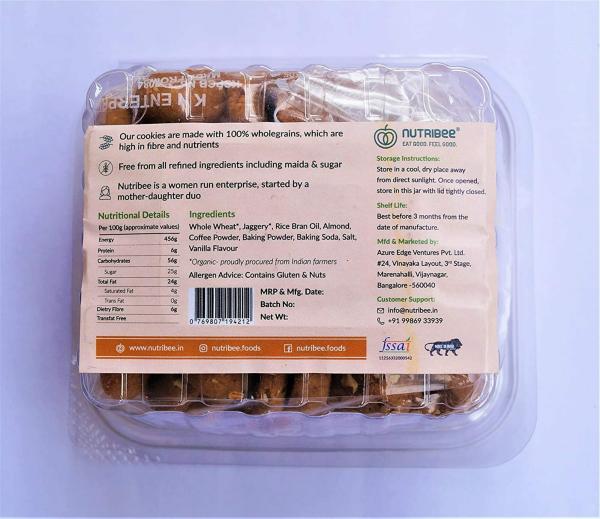 Nutribee Whole Wheat Coffee Almond Cookies Pack 1 JioMart