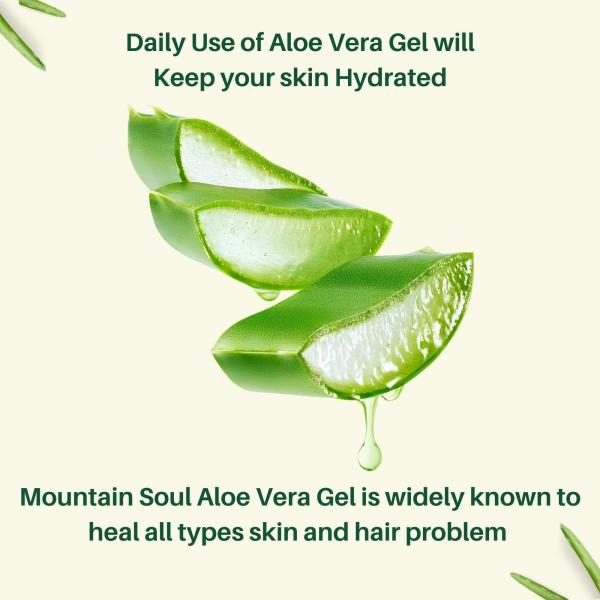 Mountain Soul Aloe Vera Gel 1kg Ideal for Skin, Face, Acne Scars, Paraben Free Sulphate Free