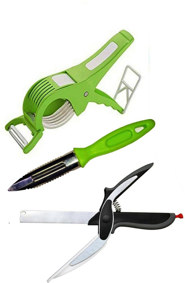 AKsells Dishwasher Safe Combo of Veg Cutter,peelar Andclever Cutter