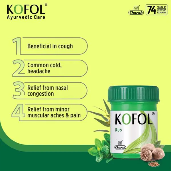 Kofol Rub by Charak Pharma for Cough & Common Cold Relief From Cold