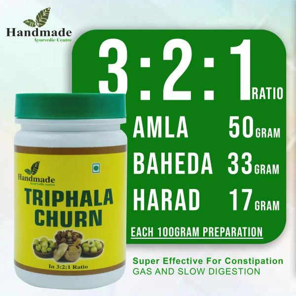 Dharamchand Centre Triphala Churna 200g 123 Ratio Powder of Harad