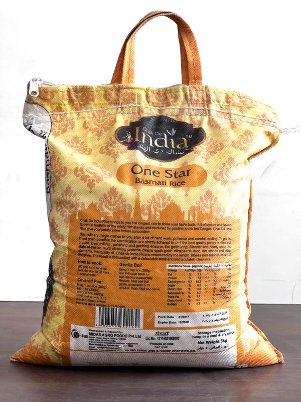 Chak De India One Star Basmati Rice 5KG (Mini Mogra Rice) JioMart