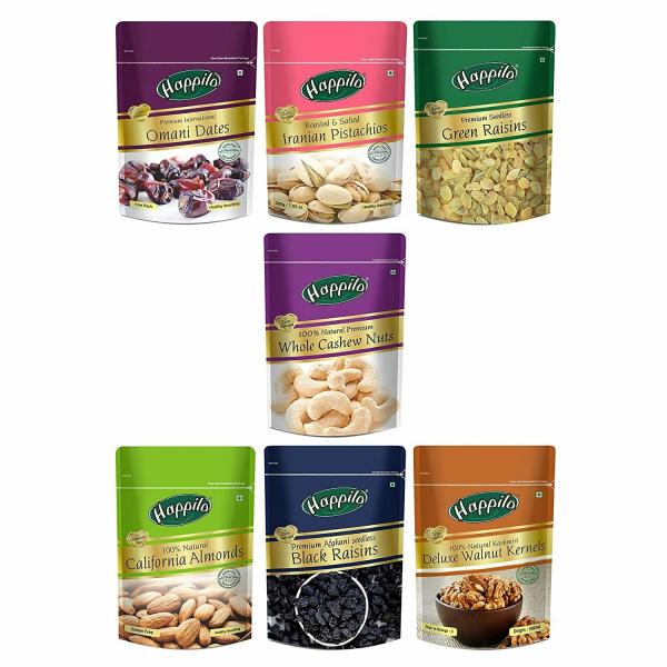 Happilo Premium Dry Fruits & Nuts Combo (Set of 7) JioMart