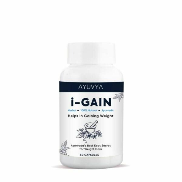 Ayuvya IGain Weight Gainer Ayurvedic Weight Gain Capsules 60