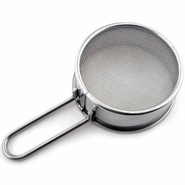 UPKARANWALE Steel with Long Handle, Flour Sieve Mini Small Flour Sifter