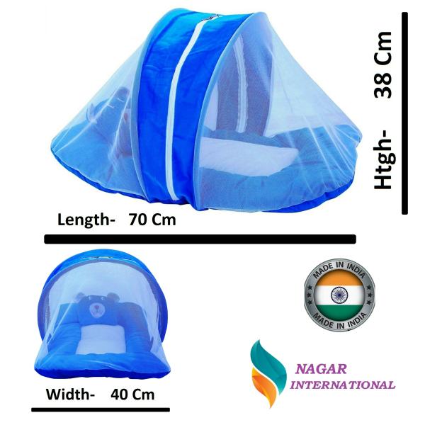 Nagar International Baby's Polyester Soft Mattress with Mosquito Net