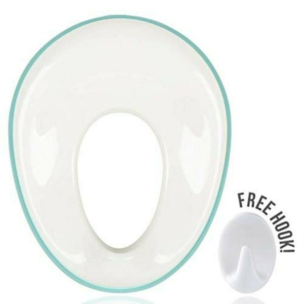 Zollyss White, Green Potty Training Seat Fits Round And Oval Toilets
