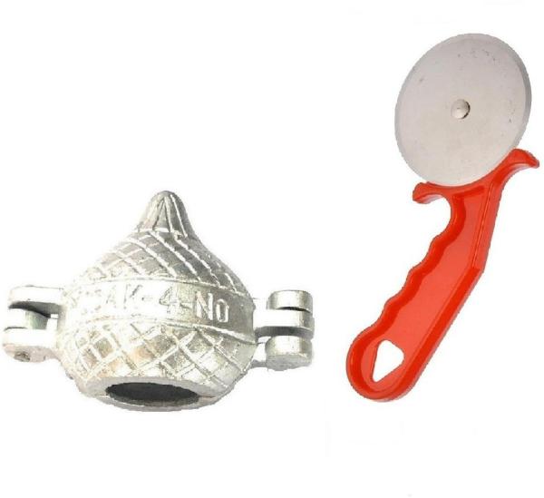 Urban Buy Multicolor Aluminium Modak And Pizza Cutter Kitchen Tool Set