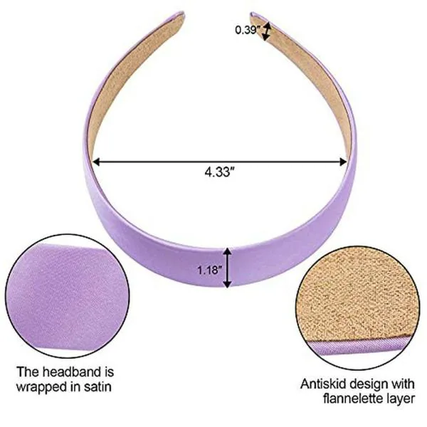 Trendy Club Women and Girls Multicolor Hair Bands Plastic, Satin (Pack