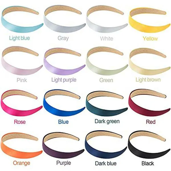 Trendy Club Women and Girls Multicolor Hair Bands Plastic, Satin (Pack