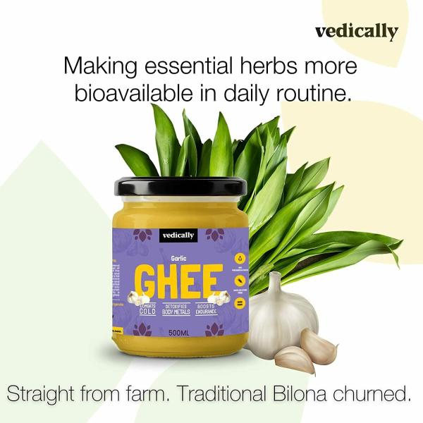 Vedically Ghee Garlic Herbal Certified Organic Desi Cow Ghee Vedic