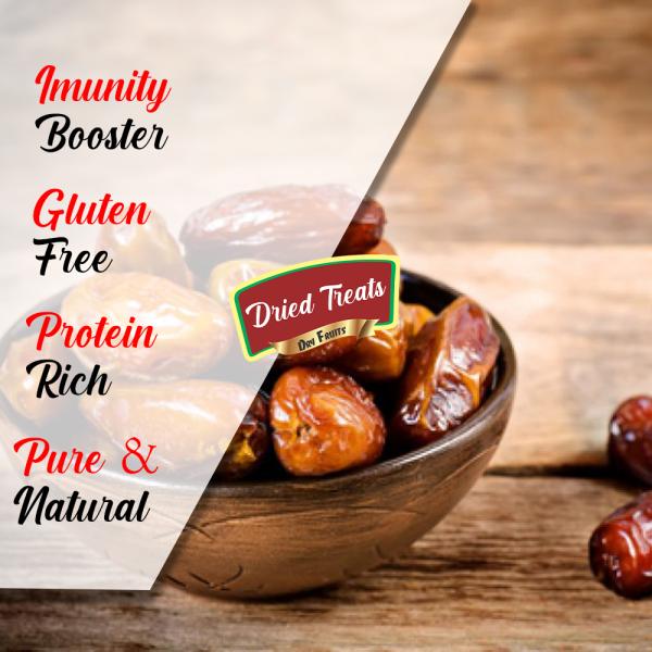 Dried Treats Omani Dates 1000g (4x250 g) Dates khajoor Dry Fruits