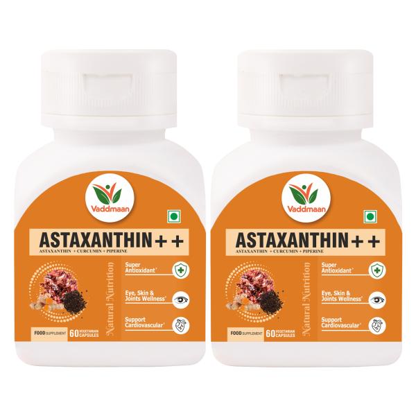 Vaddmaan Astaxanthin++ 60 Capsules (Pack Of 2) Natural Astaxanthin