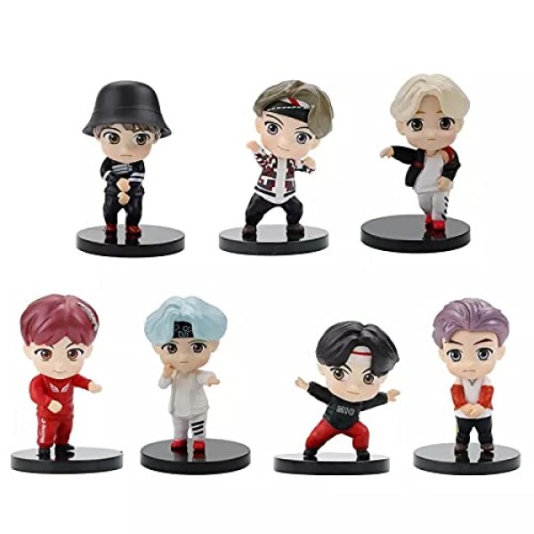 Happy GiftMart Limited Edition BTS Bangtan Action Toy Figure and Cake  Topper Collectible Set of 7 - JioMart