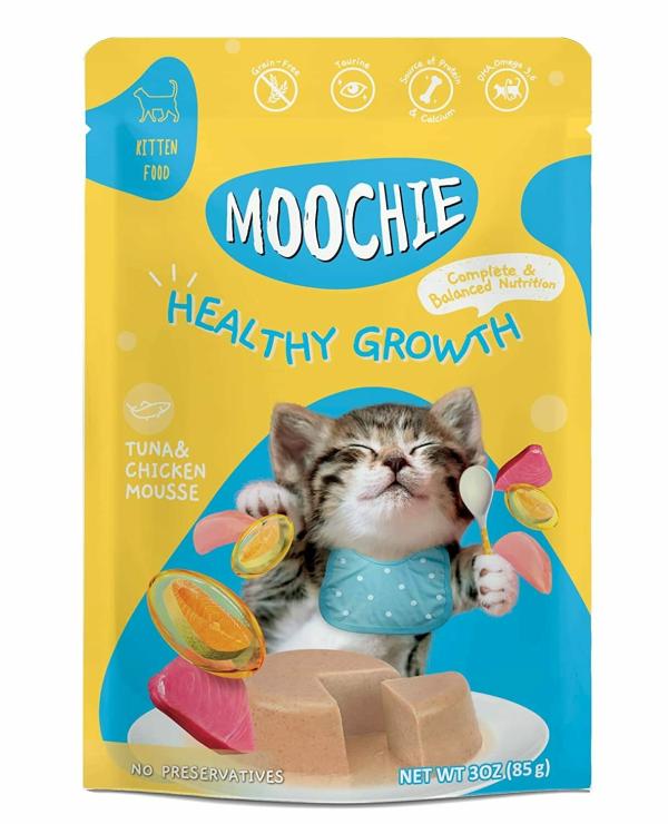Moochie Wet Cat Food GrainFree Cat Treat for Healthy Growth (12 Pouches* 85gm) JioMart