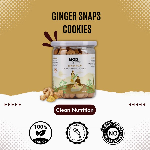 Mo's Ginger Snaps Vegan 150 g 100 Natural & Preservatives Free JioMart