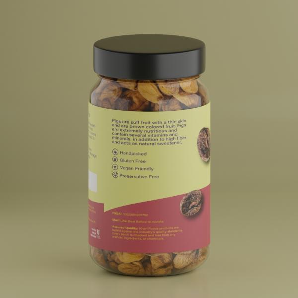 Khari Foods Premium Jumbo Dried Figs 250g, Anjeer Dry Fruits, Rich in