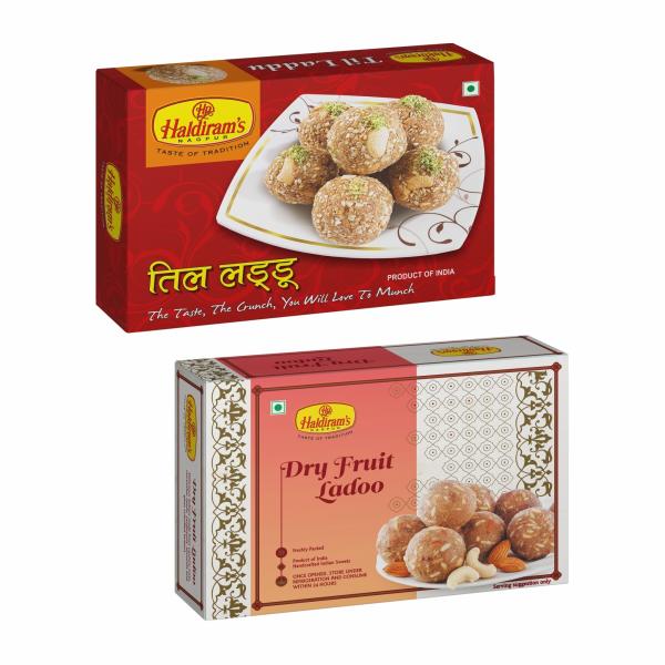Haldirams Nagpur Til laddu (400g) and Dry Fruit ladoo (500g) Comb pack