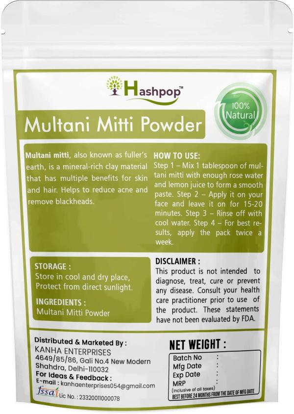 Hashpop Genuine Multani Mitti Fuller Earth Clay In Pieces Form 400g
