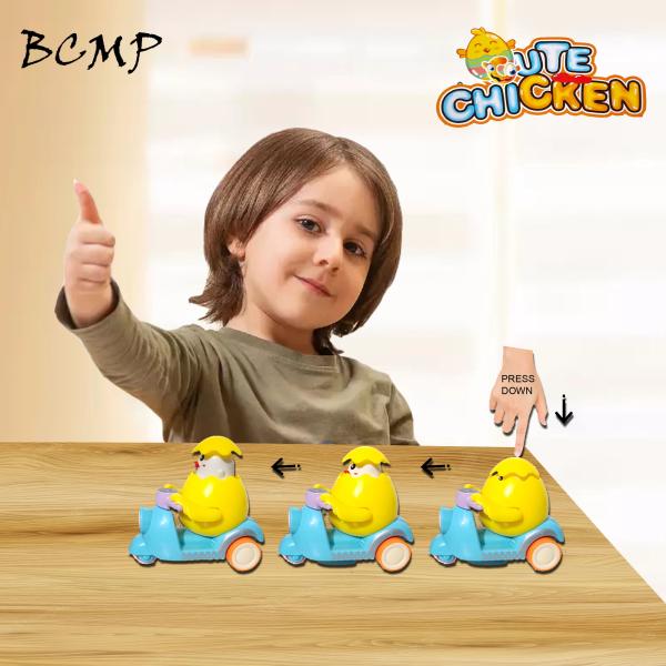 BCMP Egg Cute Chicken Push Forward Scooter for Age Group 3+ Years, No
